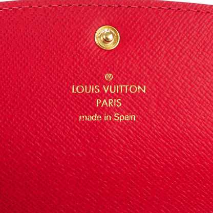 Louis Vuitton Damier Ebene Emilie Wallet Red 6 of 7