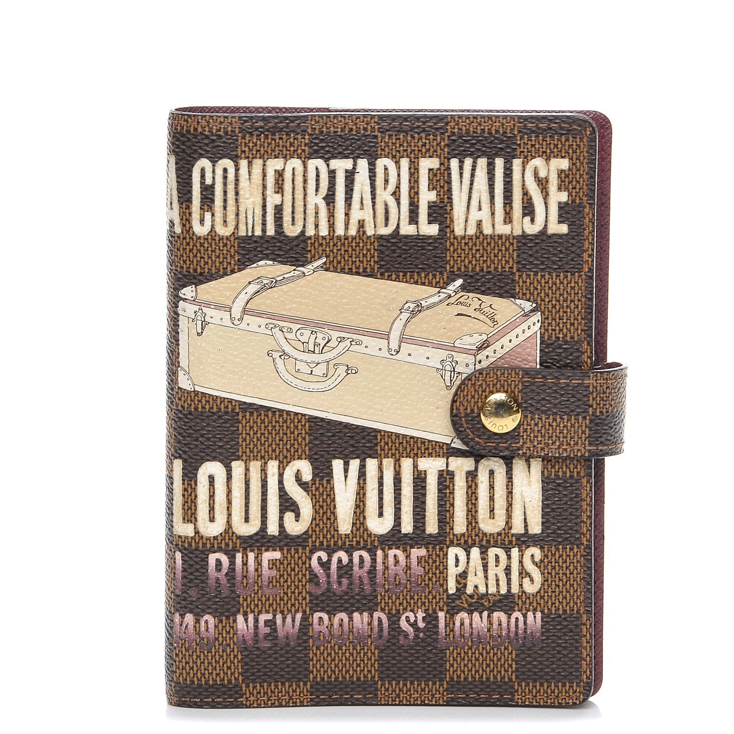 Louis Vuitton Damier Ebene Valise Small Ring Agenda Cover 1 of 6