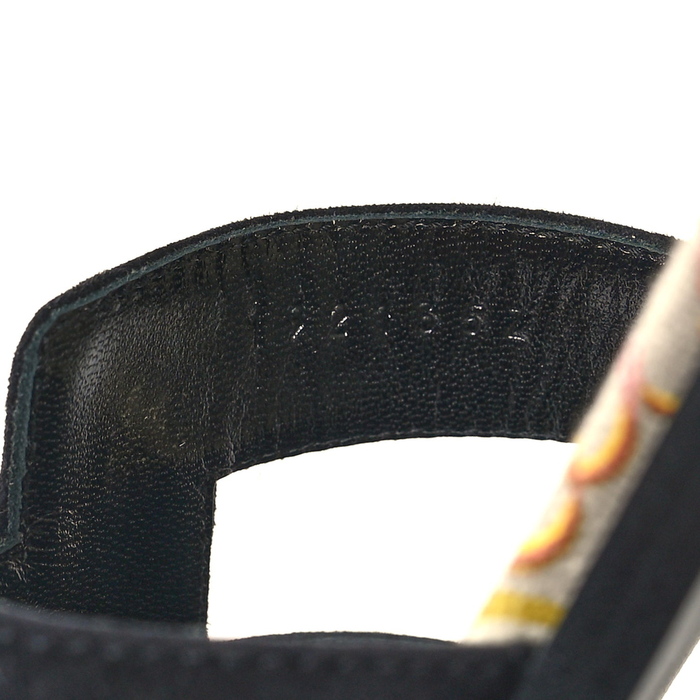 Suede Goatskin Oran Sandals 35.5 Black