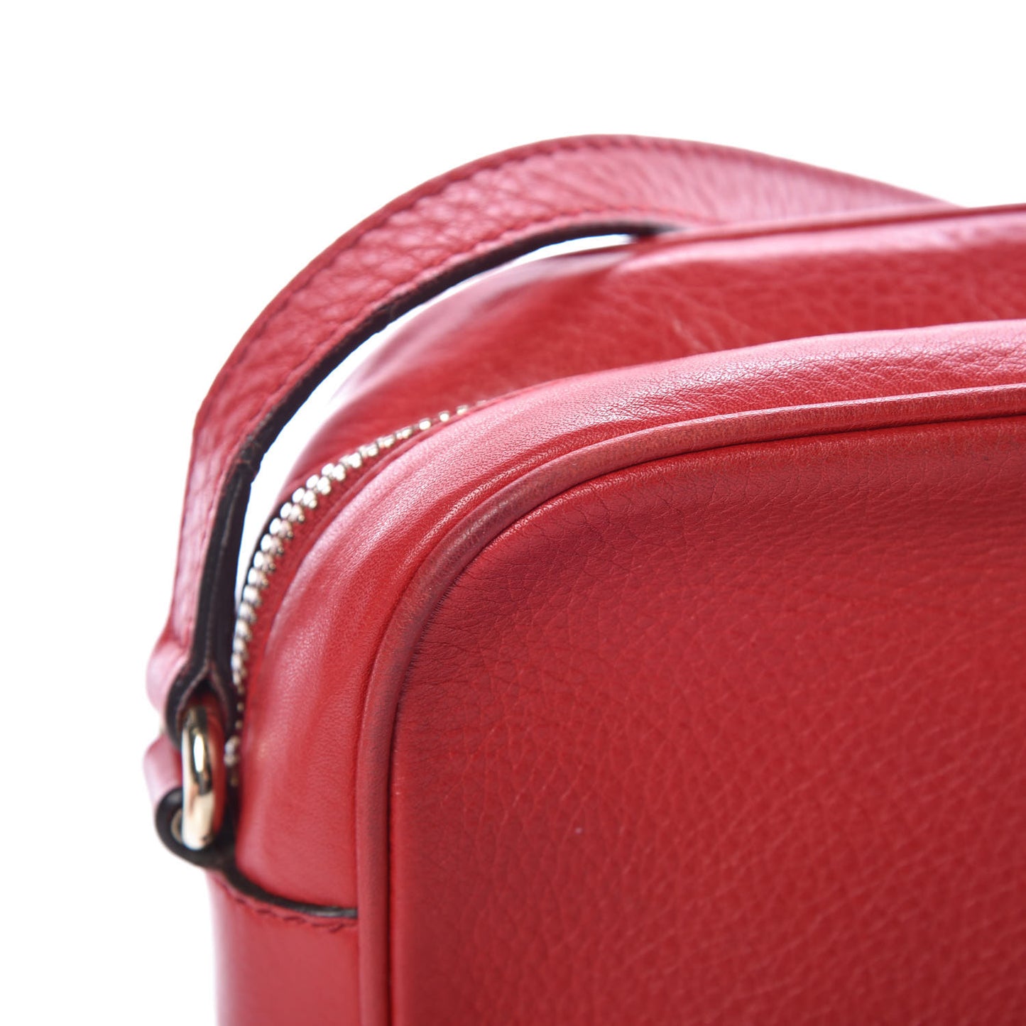 Pebbled Calfskin Small Soho Disco Bag Tabasco Red