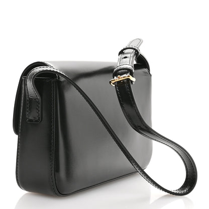 Celine Shiny Calfskin Triomphe Shoulder Bag Black 3 of 11