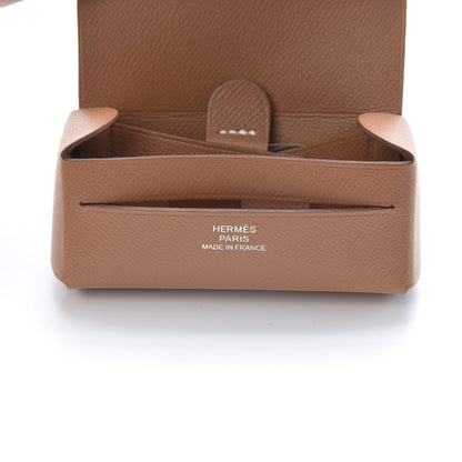 Hermes Grained Madame Calfskin Lipstick Case with Mirror Gold 6 of 8