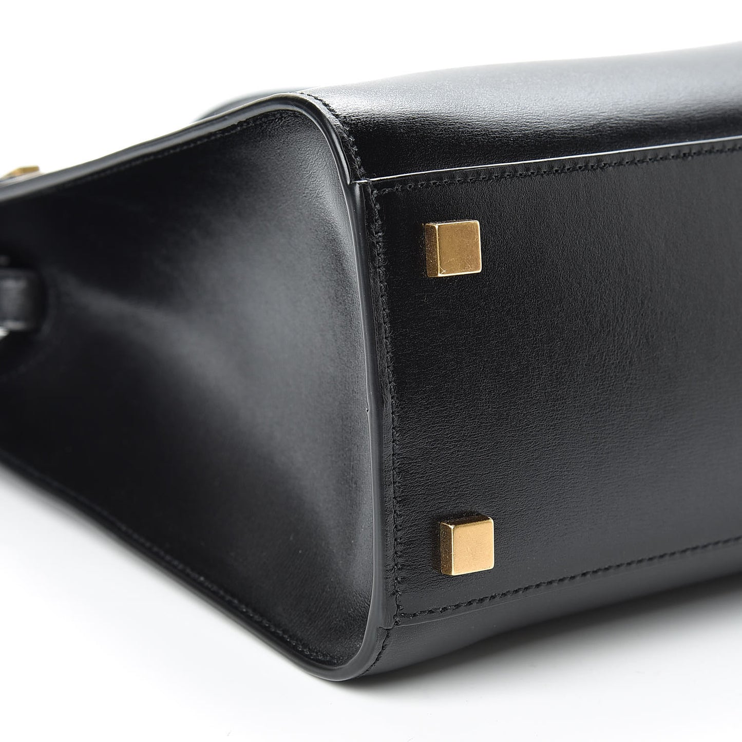 Calfskin Small Manhattan Shopper Tote Black
