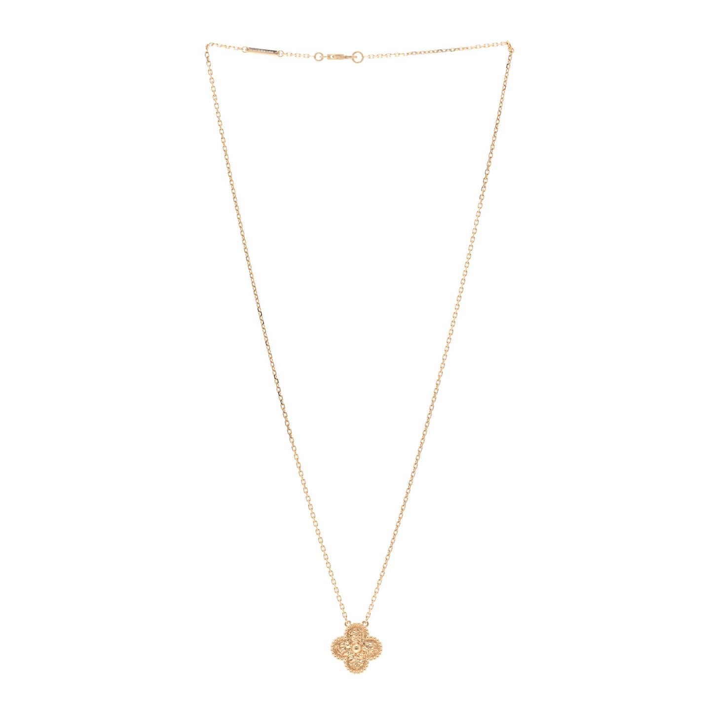 18K Yellow Gold Vintage Alhambra Pendant Necklace