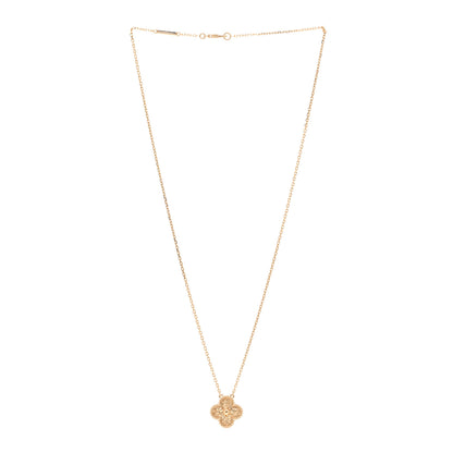 Van Cleef & Arpels 18K Yellow Gold Vintage Alhambra Pendant Necklace 3 of 6