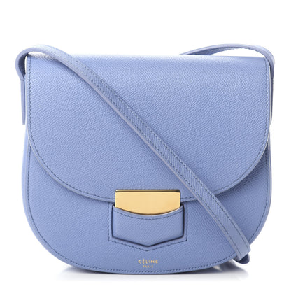 Celine Grained Calfskin Small Trotteur Porcelain 1 of 8