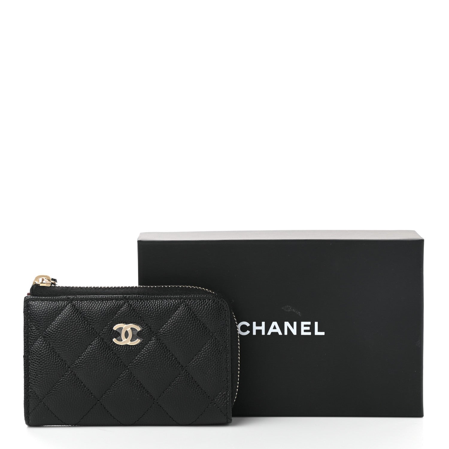 Chanel Caviar Quilted Zipped Key Holder Case Black 8 of 8