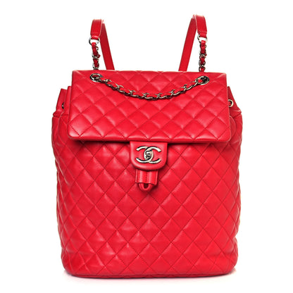 Chanel Lambskin Quilted Large Urban Spirit Backpack Red 1 of 15