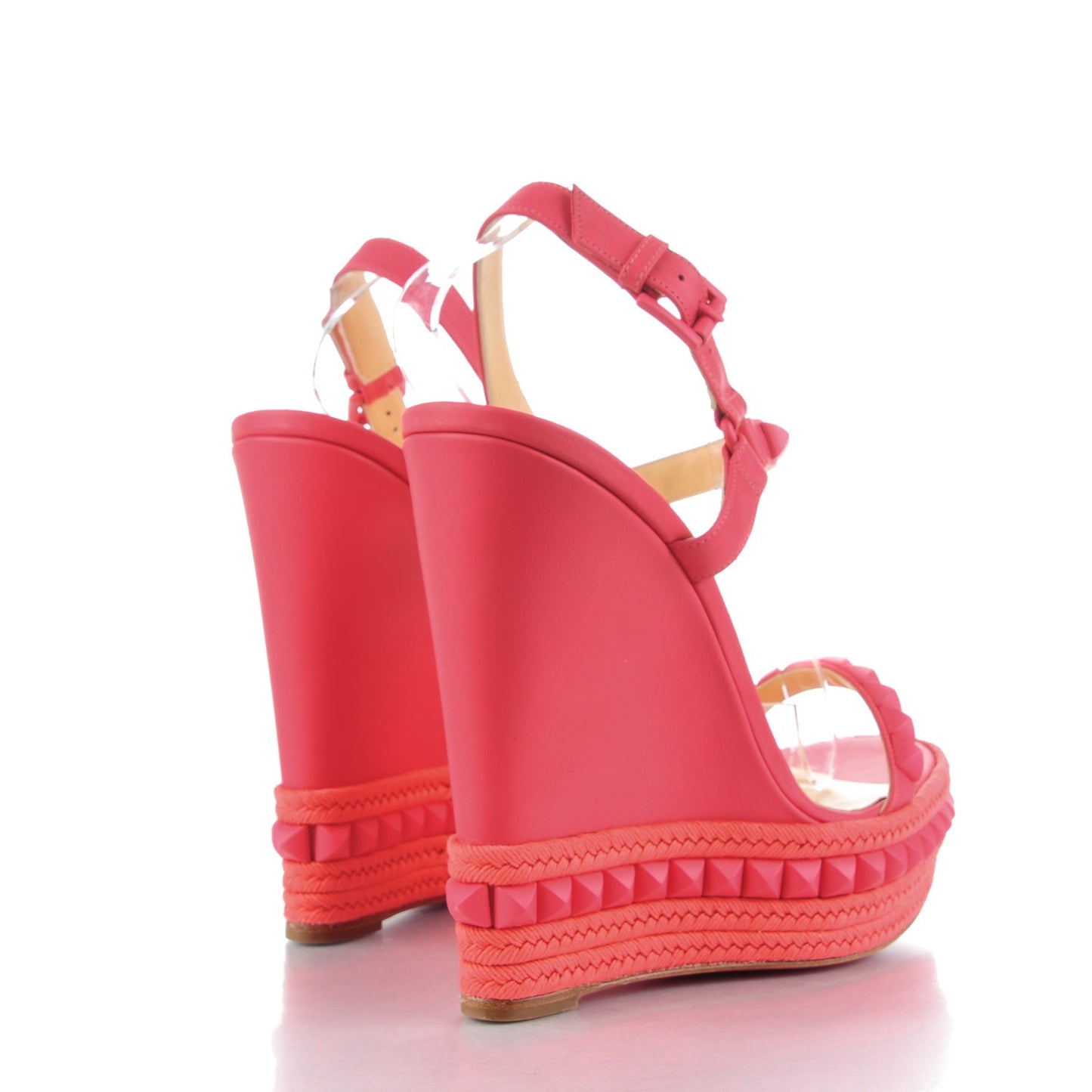 Calfskin Rope Cataclou 140 Wedge Sandals 40 Framboisine