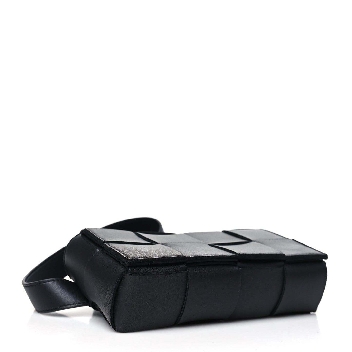 Nappa Maxi Intreccio The Belt Cassette Bag Black