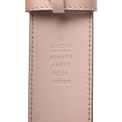 Gucci Calfskin Double G 40mm Belt 85 34 Porcelain Rose 4 of 6