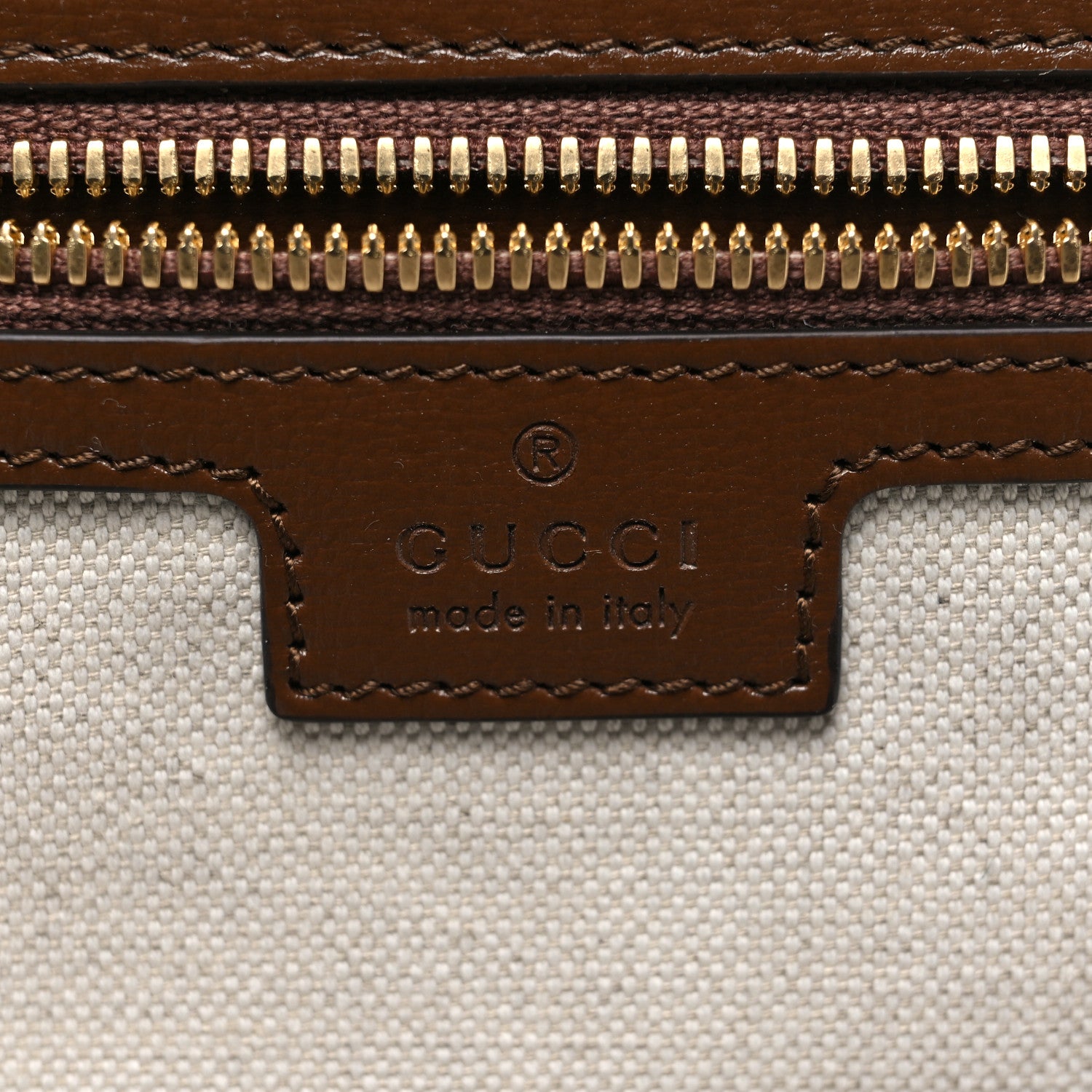 Gucci GG Supreme Monogram Azalea Calfskin Retro Interlocking G Garment Bag Beige Ebony Brown Sugar 5 of 9