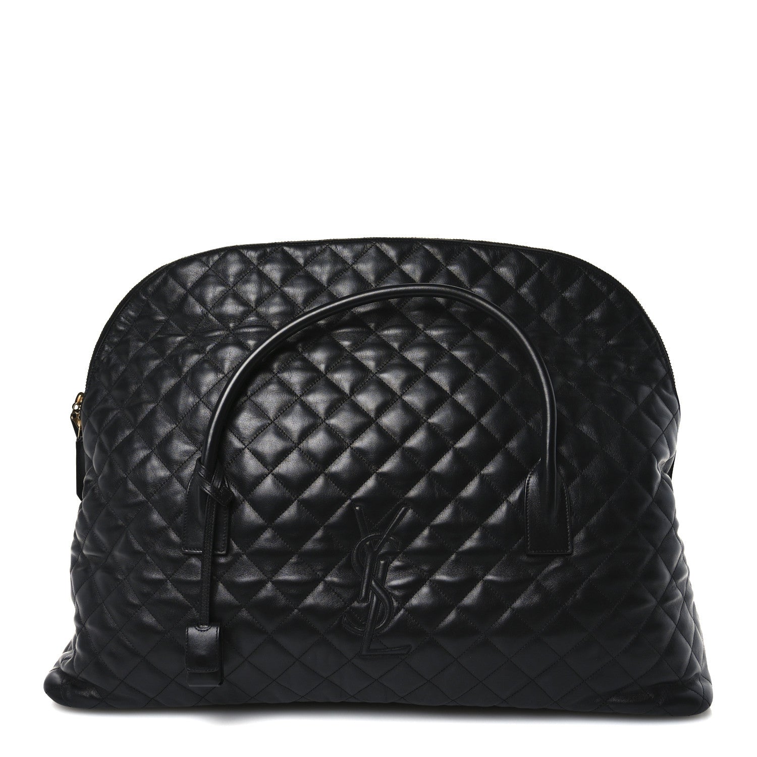 Saint Laurent Calfskin Quilted ES Giant Travel Bag Black 7 of 9