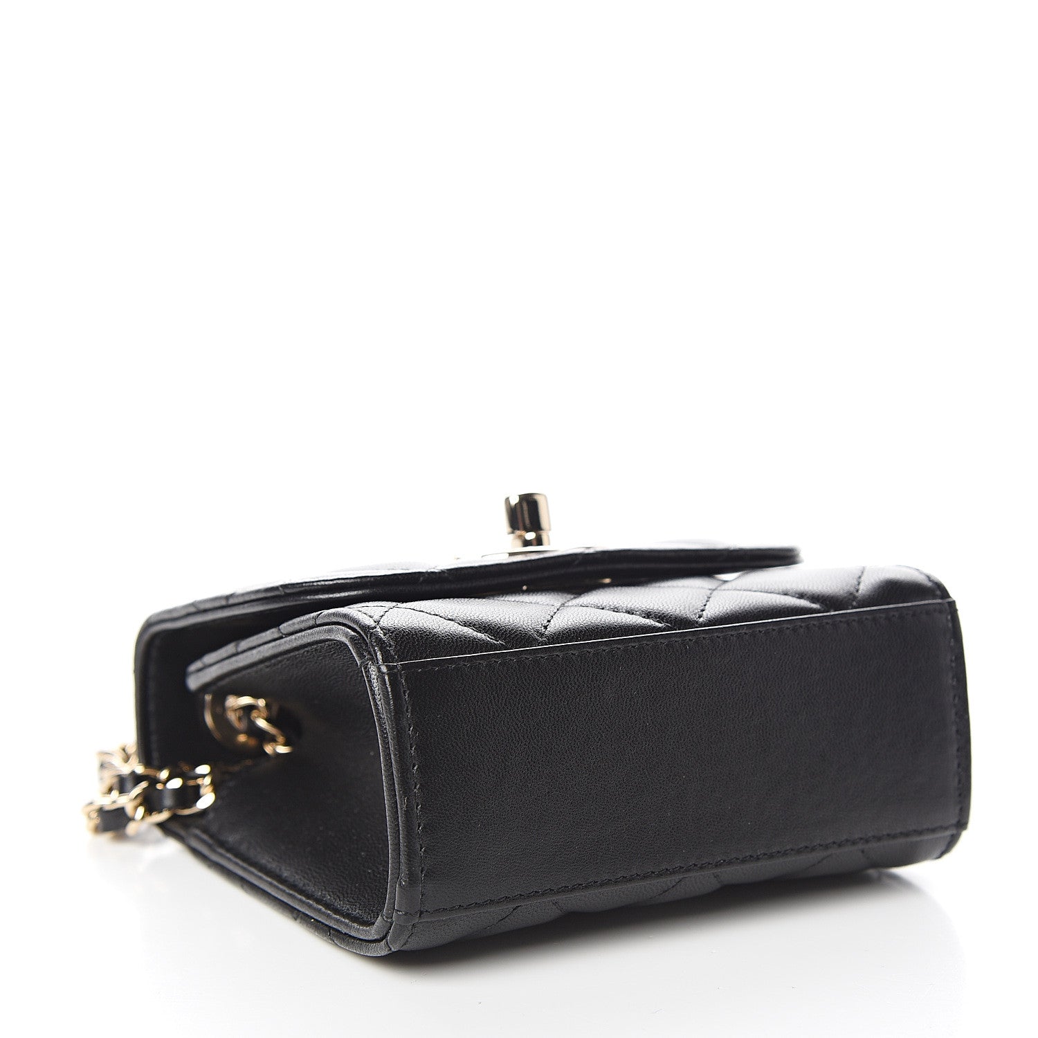 Chanel Lambskin Quilted Mini Trendy CC Chain Wallet Black 3 of 11