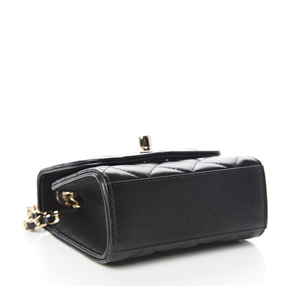 Chanel Lambskin Quilted Mini Trendy CC Chain Wallet Black 3 of 11