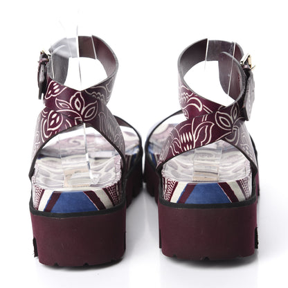 Valentino Garavani Calfskin Rubber Floral Print Sandals 40 Multicolor 5 of 9