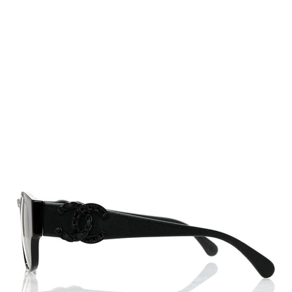 Chanel Acetate Crystal Baguette Chain CC Sunglasses 5454-Q-A Black 3 of 8
