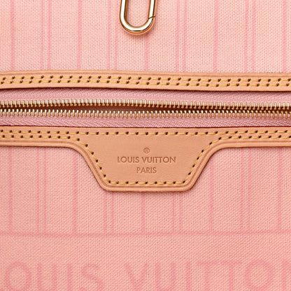 Louis Vuitton Damier Azur Neo Neverfull MM Rose Ballerine 8 of 11