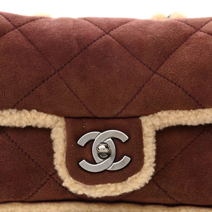 Chanel Shearling Quilted Medium Single Flap Brown 8 of 13