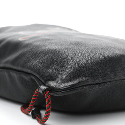 Gucci Calfskin Logo Drawstring Backpack Black 10 of 11