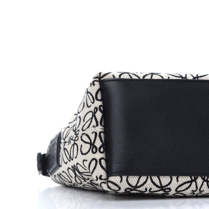 Loewe Jacquard Anagram Calfskin Small Cubi Bag Ecru Black 8 of 9