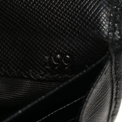 Prada Saffiano Triangle Continental Flap Wallet Black 7 of 8