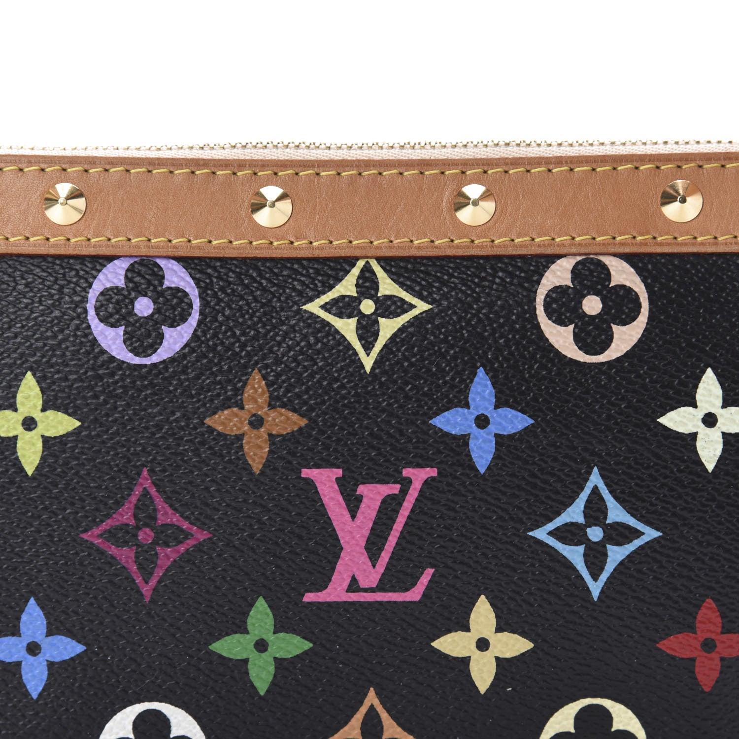 Louis Vuitton Monogram Multicolor Pochette Accessories Black 10 of 10