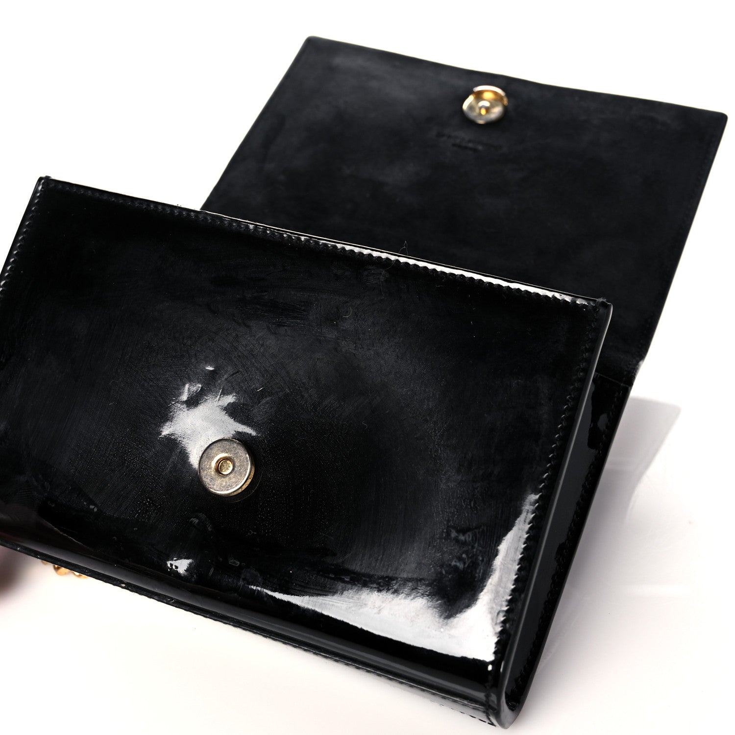 Saint Laurent Patent Small Classic Monogram Kate Tassel Satchel Black 10 of 13