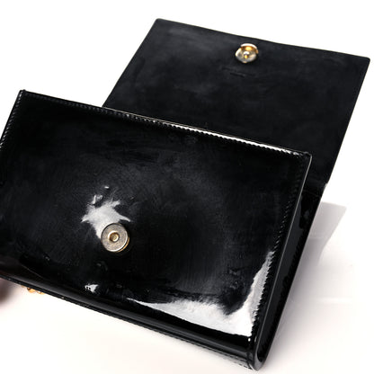 Saint Laurent Patent Small Classic Monogram Kate Tassel Satchel Black 10 of 13
