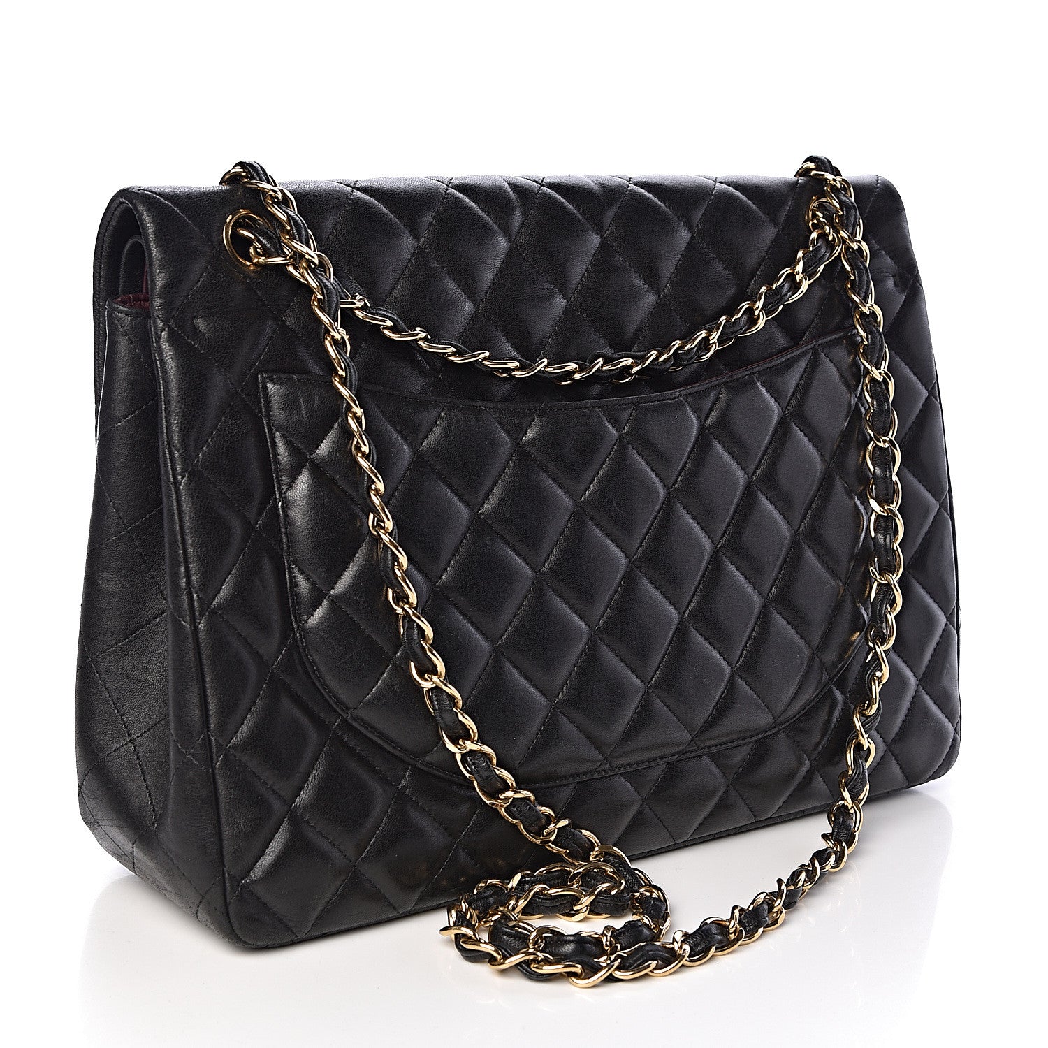 Chanel Lambskin Quilted Maxi Double Flap Black 3 of 10