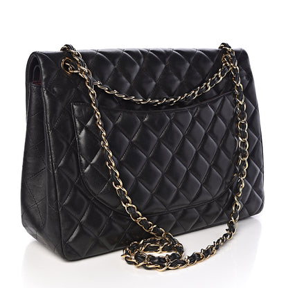 Chanel Lambskin Quilted Maxi Double Flap Black 3 of 10