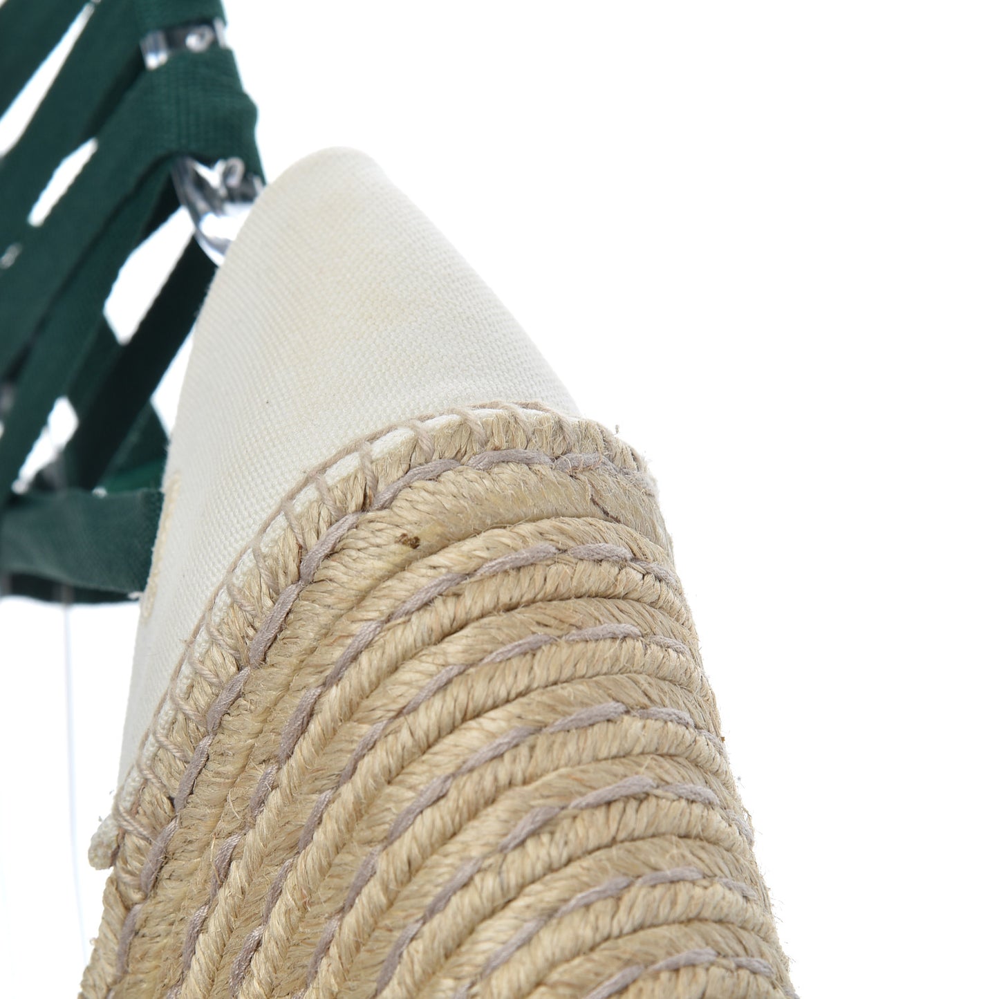 Canvas Malaga Kid Web Ankle Wrap Espadrille Wedge Sandals 40 Green Red Mystic White Emerald