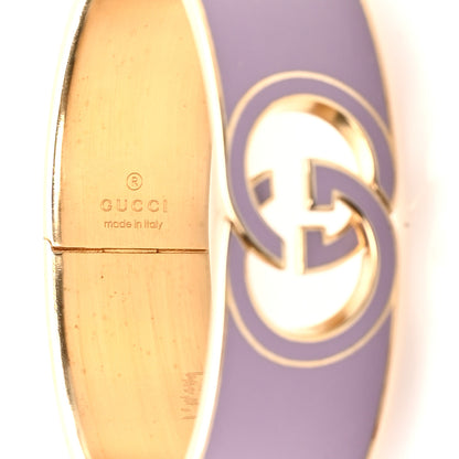 Gucci Enamel Interlocking G Cuff Bracelet Lilac 5 of 5