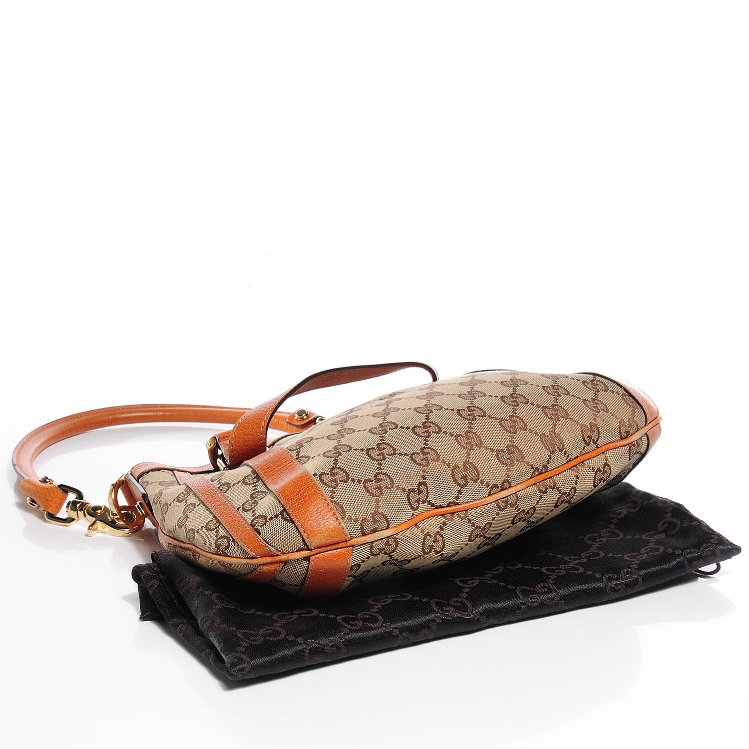 Gucci Monogram Small Abbey Convertible Tote Orange 8 of 12