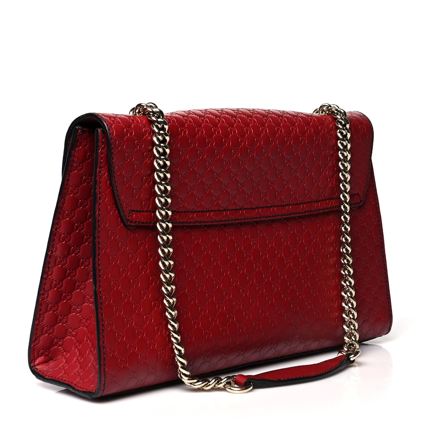 Microguccissima Medium Emily Chain Shoulder Bag Red