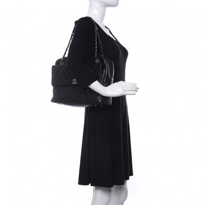 Chanel Lambskin Quilted Bowler Flap Shoulder Bag Black 2 of 14