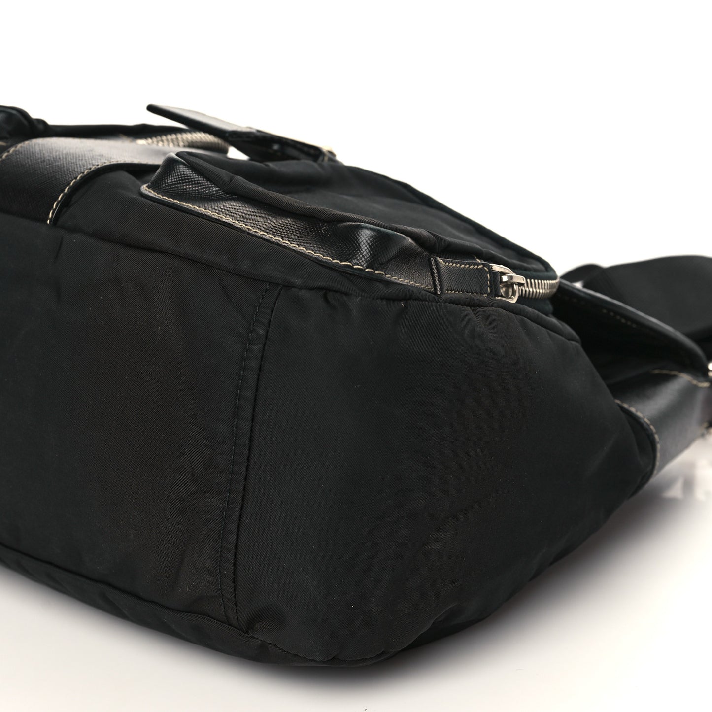 Nylon Saffiano Vela Messenger Bag Black