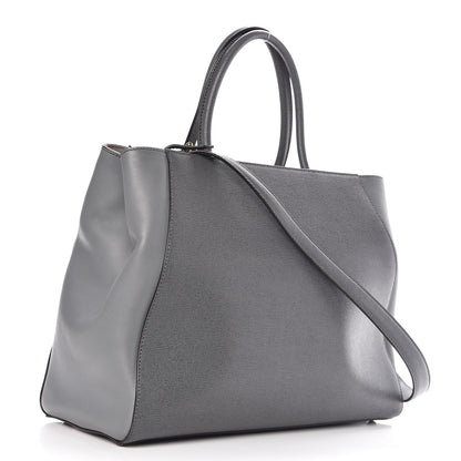 Fendi Vitello Elite Flamingo Regular 2Jours Tote Grigio Grigio Chiaro 4 of 8