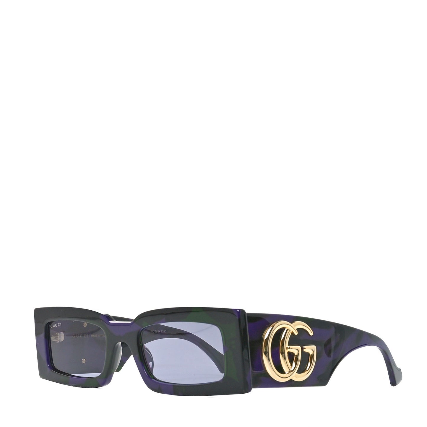 Acetate Rectangular Sunglasses GG1425S Havana Purple Green