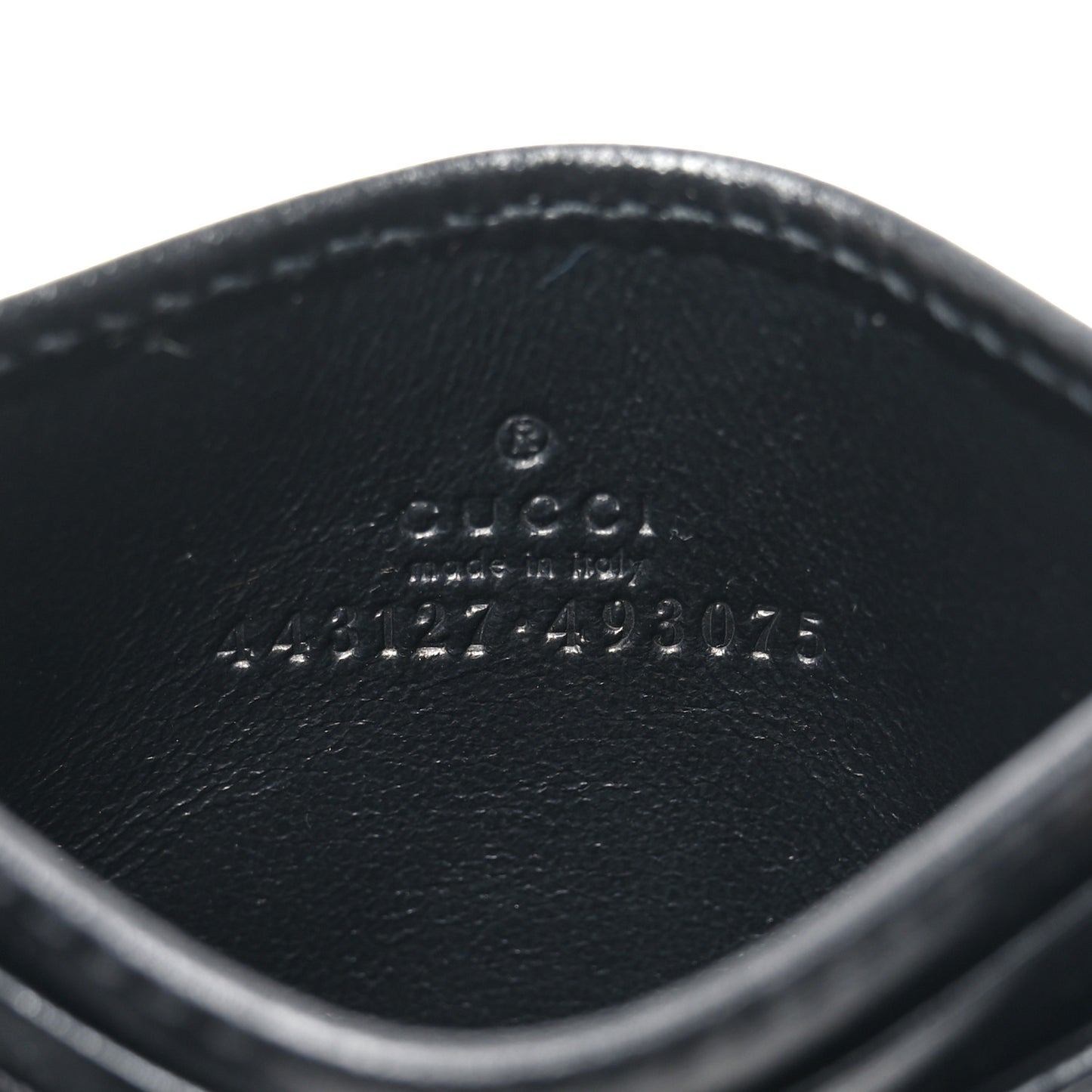 Calfskin Matelasse GG Marmont Card Holder Black
