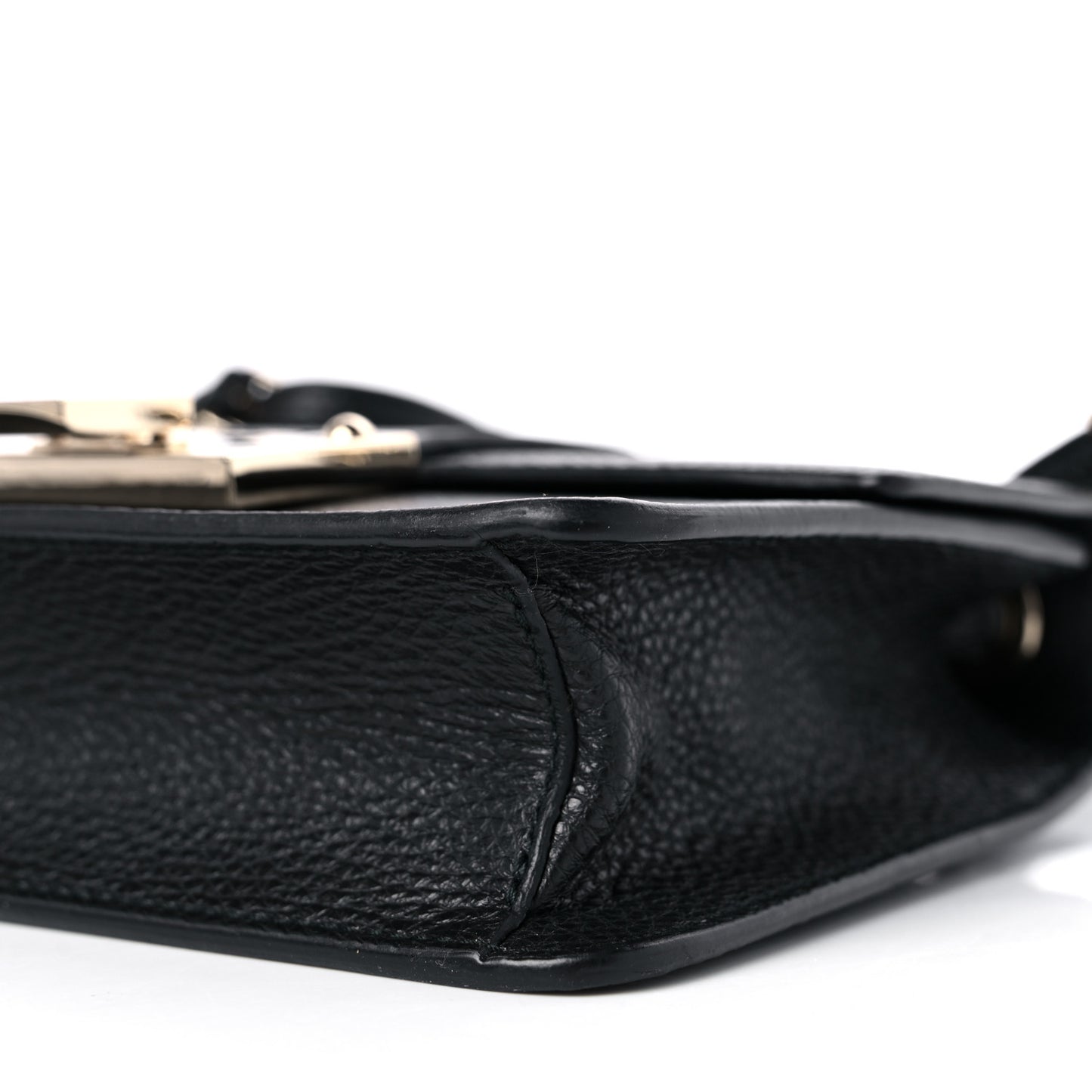 Grainy Pebbled Rebel Crossbody Bag Black