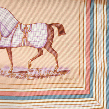 Hermes Silk Couvertures Et Tenues de Jour Pocket Square 5 of 6