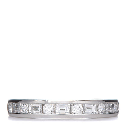 Tiffany Platinum Diamond 3mm Channel-Set Band Ring 56 7.75 1 of 5