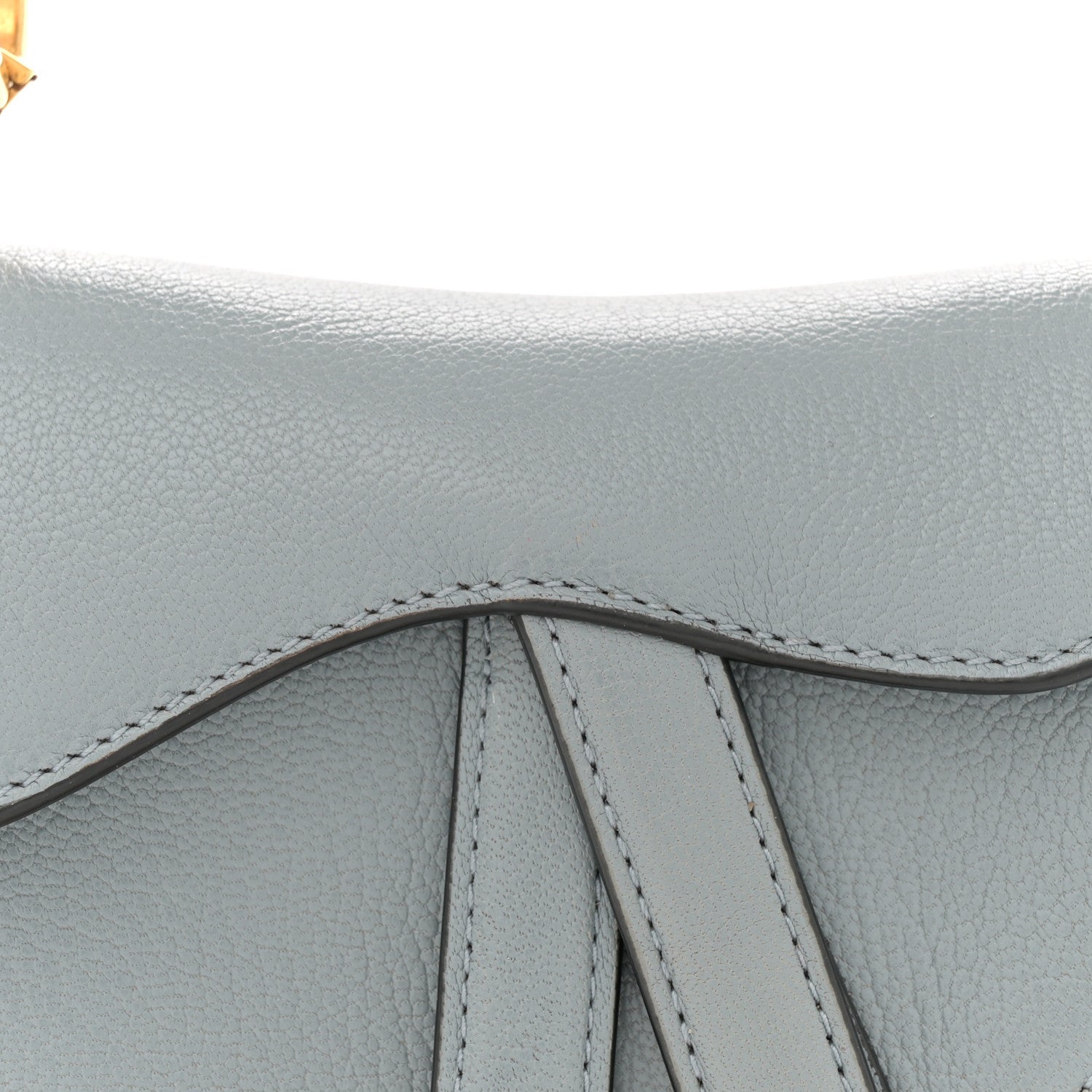 Christian Dior Goatskin Micro Saddle Bag Cloud Blue 8 of 10
