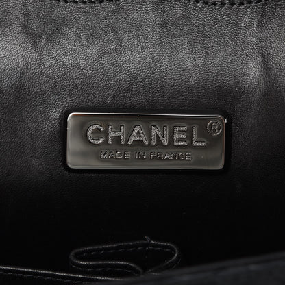 Chanel Matte Python Maxi Double Flap Black 6 of 13
