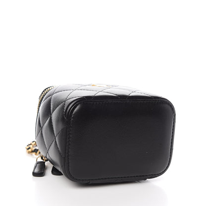 Chanel Lambskin Quilted Pearl Crush Box With Chain Black 4 of 10