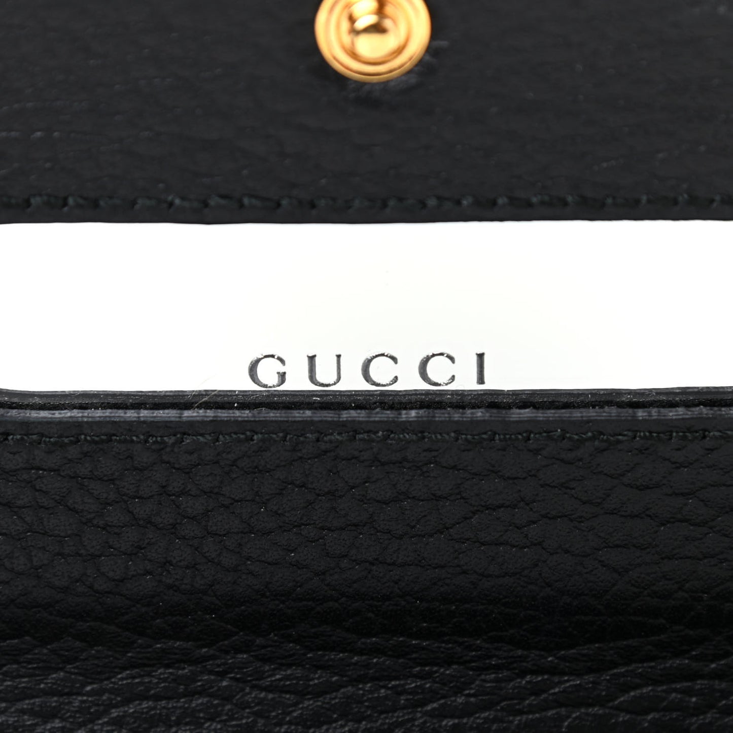 Calfskin Petite GG Marmont Wallet Chain Bag Black