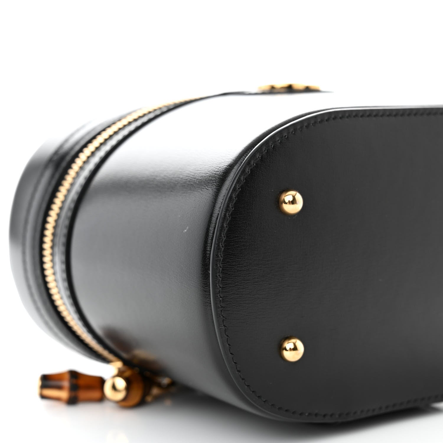 Gucci Calfskin Mini Bamboo Top Handle Shoulder Bag Black 9 of 10