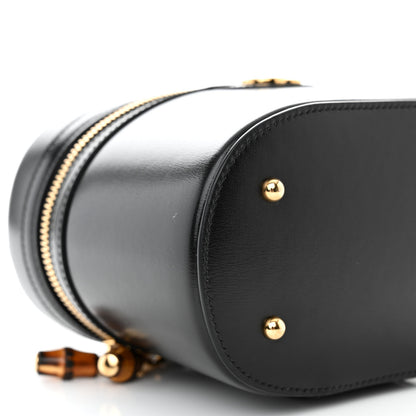 Gucci Calfskin Mini Bamboo Top Handle Shoulder Bag Black 9 of 10