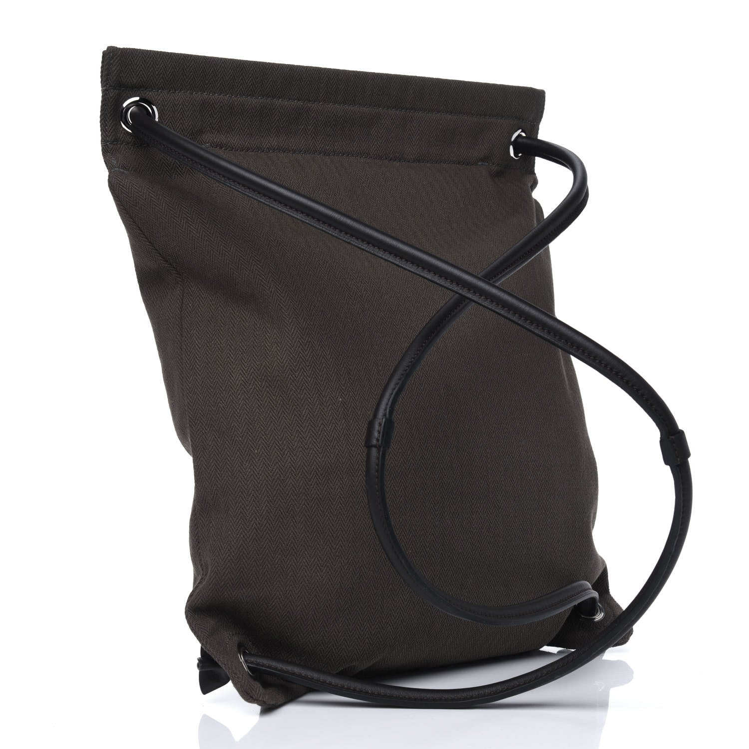 Hermes Herringbone Canvas Swift Maline Bag Kaki Ebene 2 of 8